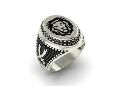 LION MEN RING 3D model