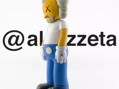 Kaws Homer Simpson x Homer Simpson What Party Textured Low-poly 3D model