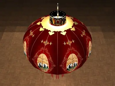 Chinese red lantern   3D model