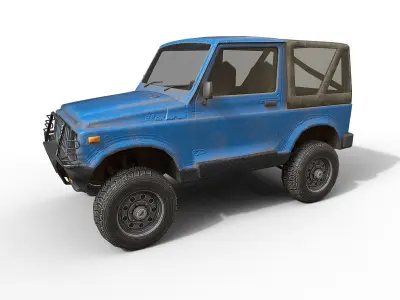 Compact SUV Low-poly 3D model
