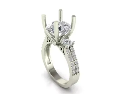 Engagement ring nice design 001 3D print model