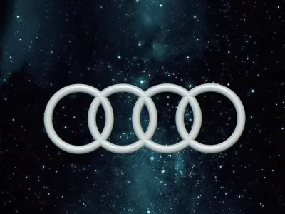 Audi logo 3D model