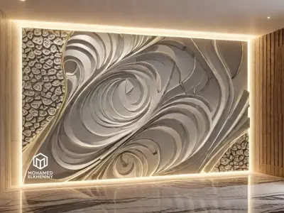 mural decor set wall panel 22 3D model