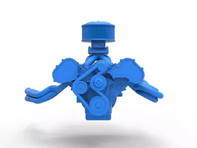 Engine of New Zealand Superstock car Scale 1 to 25 3D print model