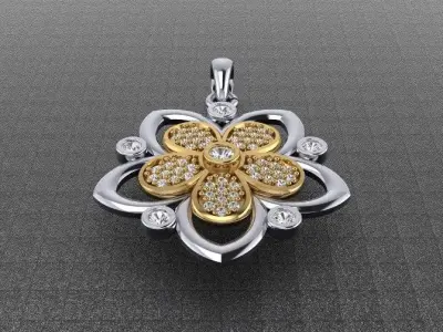 Flower Pendant 3D print model