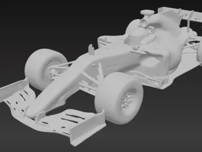 Formula 1 Car 3D Model Bundle 4 Models 3D print model