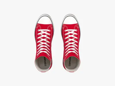 Chuck Taylor All Star Classic High Top Red 3D model