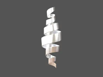 Spiral Ribbon Floating v1 002 Low-poly 3D model