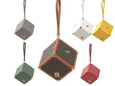 Goyard De Trunk Bag Low-poly 3D model