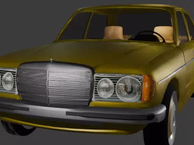 Mercedes Benz w123 200d Free 3D model