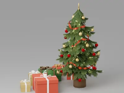 Christmas Tree G36 Low-poly 3D model