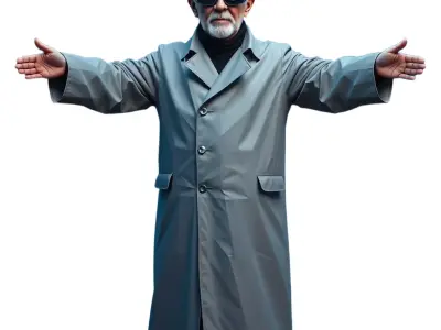 Futuristic Scientist Coat model pack Low-poly 3D model