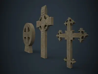 Cross Pack Low-poly 3D model