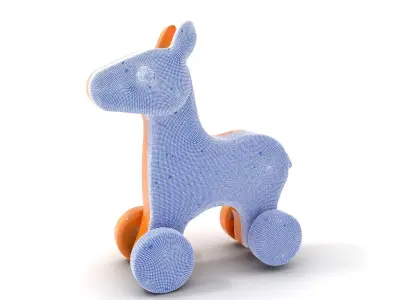 Wooden Giraffe Toy model pack with detailed features Low-poly 3D model