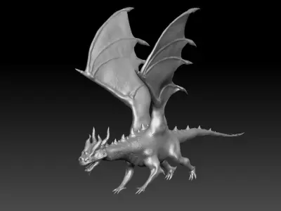 Blue Dragon Low-poly 3D model