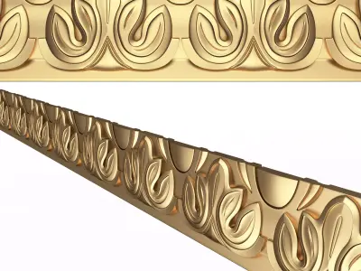 Ornament Element Molding 04 Low-poly 3D model