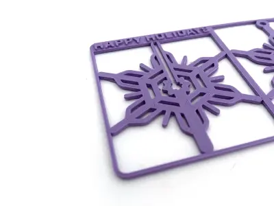 Snow Stocking Sprue 3D Printable Royalty Free Holiday Ornament 3D print model