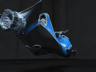 Retro Hover Concept 3D model