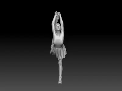 figure skating girl 2 3D print model