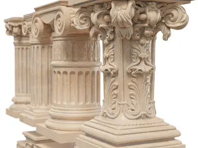 08 Classical Architectural Columns Collection 3D model