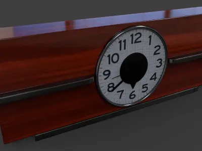 Art Deco Clock V02 - High Poly 3D model
