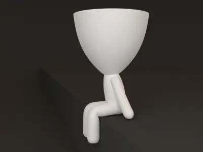 Robert plant pot style 3D printable model STL OBJ 3MF PLY 3D print model