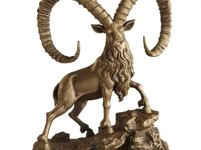 deer statue 4 3D model