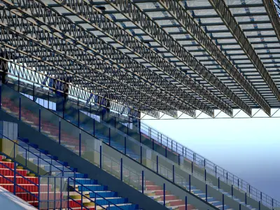 Stadium Sport Soccer Tribune High detail 3D model