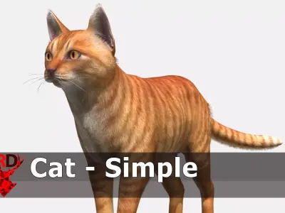 Cats - Simple Low-poly 3D model