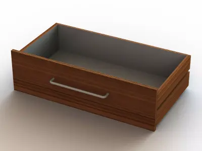Single Wooden Drawer Free 3D model