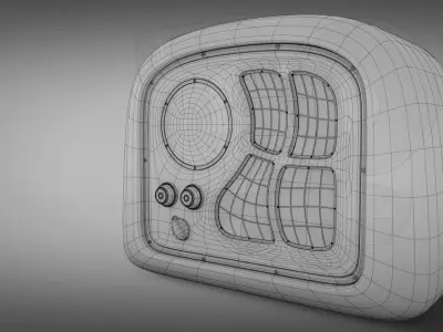 Old radio 3D model