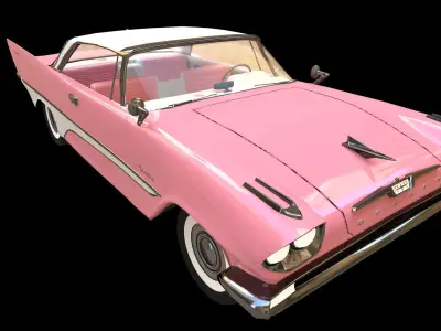 1957s DeSoto Fireflite Low-poly 3D model
