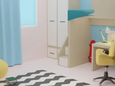 Child Room 13 Low-poly 3D model