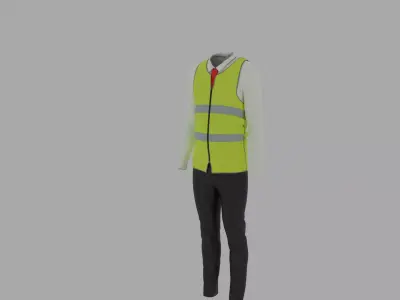Engineer Cloth Low-poly 3D model