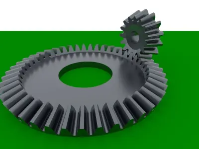 Bevel Gears Three pairs 3D print model