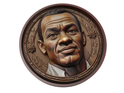 Cafu Footballer Medallion 3D print model