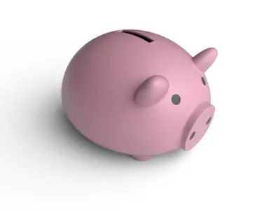 Piggy Bank M01 Low-poly 3D model
