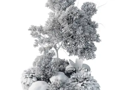 Collection outdoor indoor 118 pot palm tree the garden 3D model