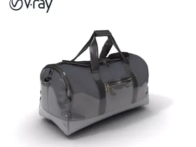 Sleek Duffel Bag D Model Pack Low-poly 3D model