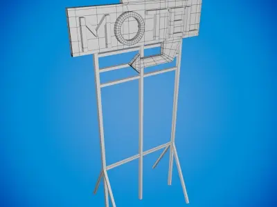MOTEL POSTER Free low-poly 3D model