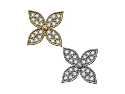 Diamond Star Blossom pendant and ornament 3D print model