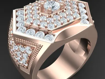 Luxury Men Rings Designs 6MR097 3D print model