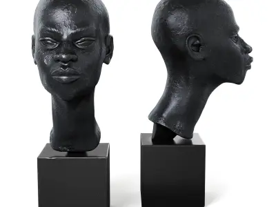 DE BLONAY TETE D AFRICAN sculpture 3D model