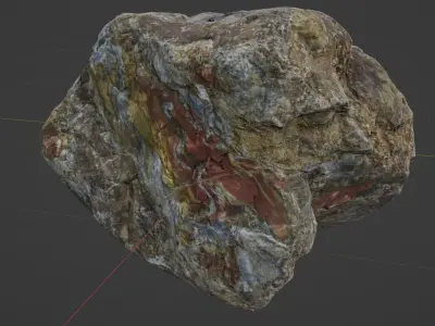Multi-Colored Jasper - 8K Textures - 7 Resolutions Low-poly 3D model