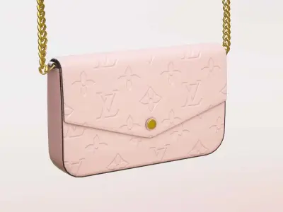 Woman Handbag Louis Vuitton Low-poly 3D model