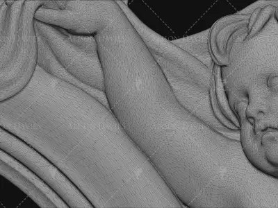 18th Century CHERUB WINDOW FRAME MIRROR 3D print model 3D print model