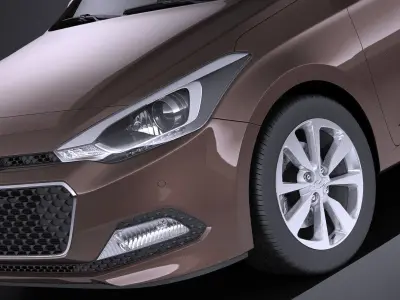 Hyundai i20 2017 VRAY 3D model