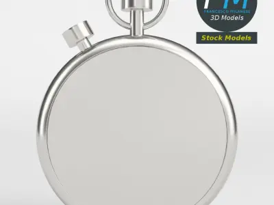Pocketwatch silver pocket watch 3D model
