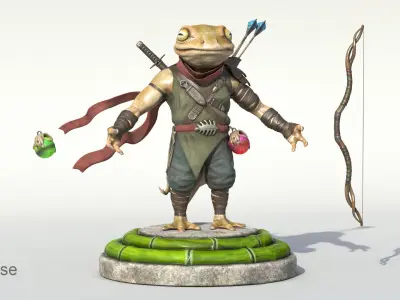 Ninja toad Low-poly 3D model