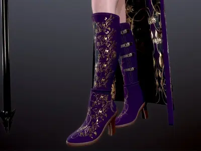 Woman Mage Low-poly 3D model